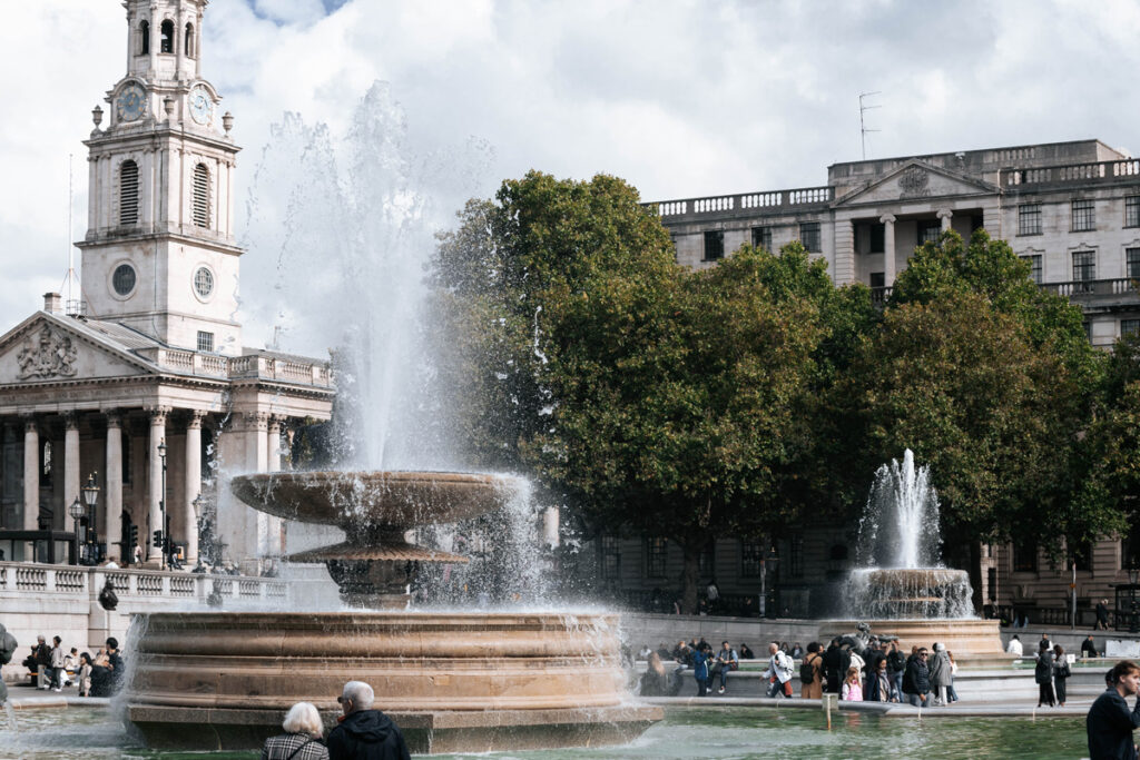 London Private Photography Tour in Trafalgar Square and National Gallery.