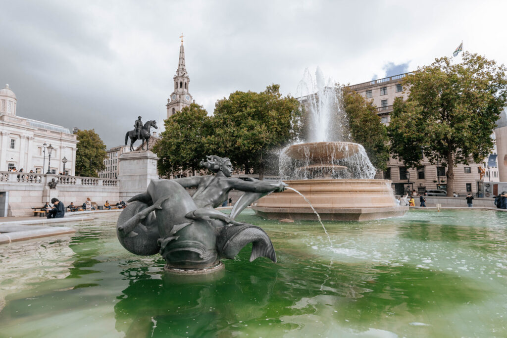 London Private Photography Tour in Trafalgar Square and National Gallery.