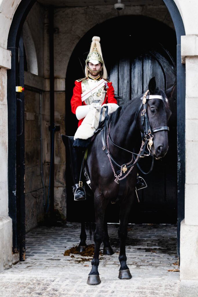 Horse Guards in London at Whitehall
