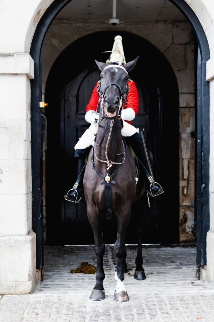 Horse Guards in London at Whitehall