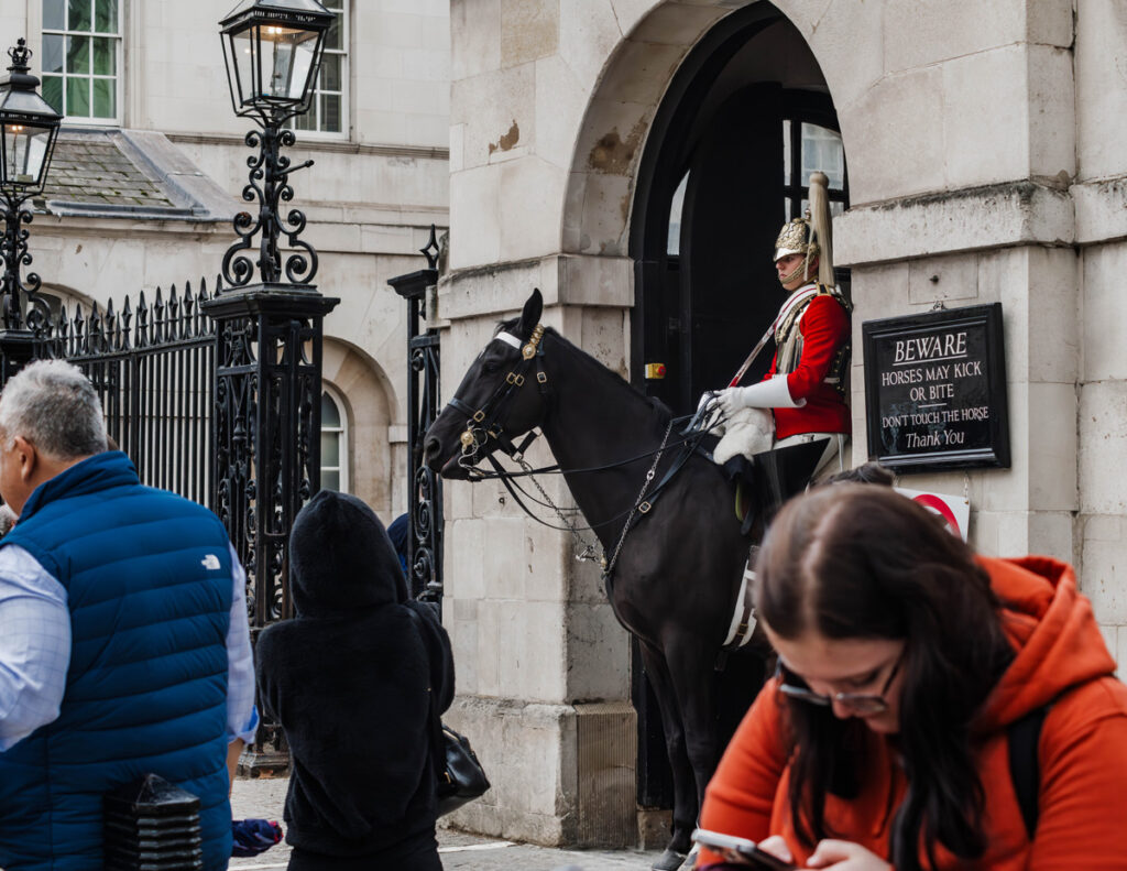 Horse Guards in London at Whitehall