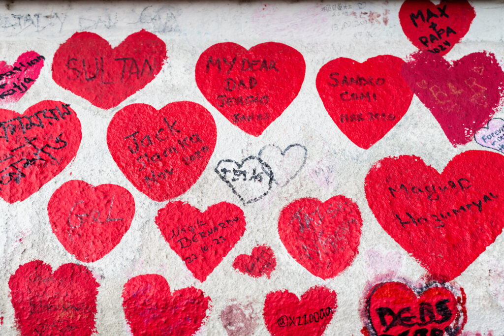 The National Covid Memorial Wall in London