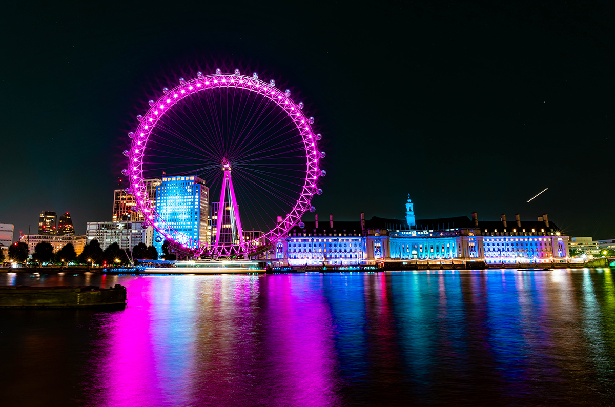 London Night Photography Tour of London Eye.